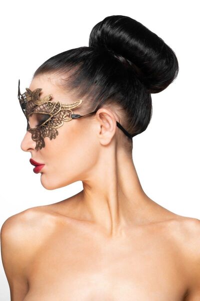 Золотистая карнавальная маска "Шеретан"