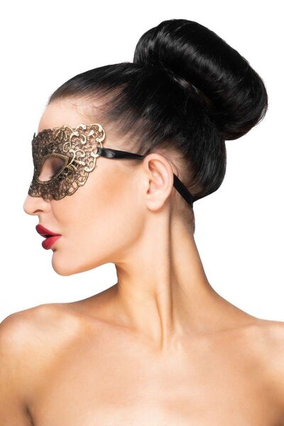 Золотистая карнавальная маска "Альтаир"