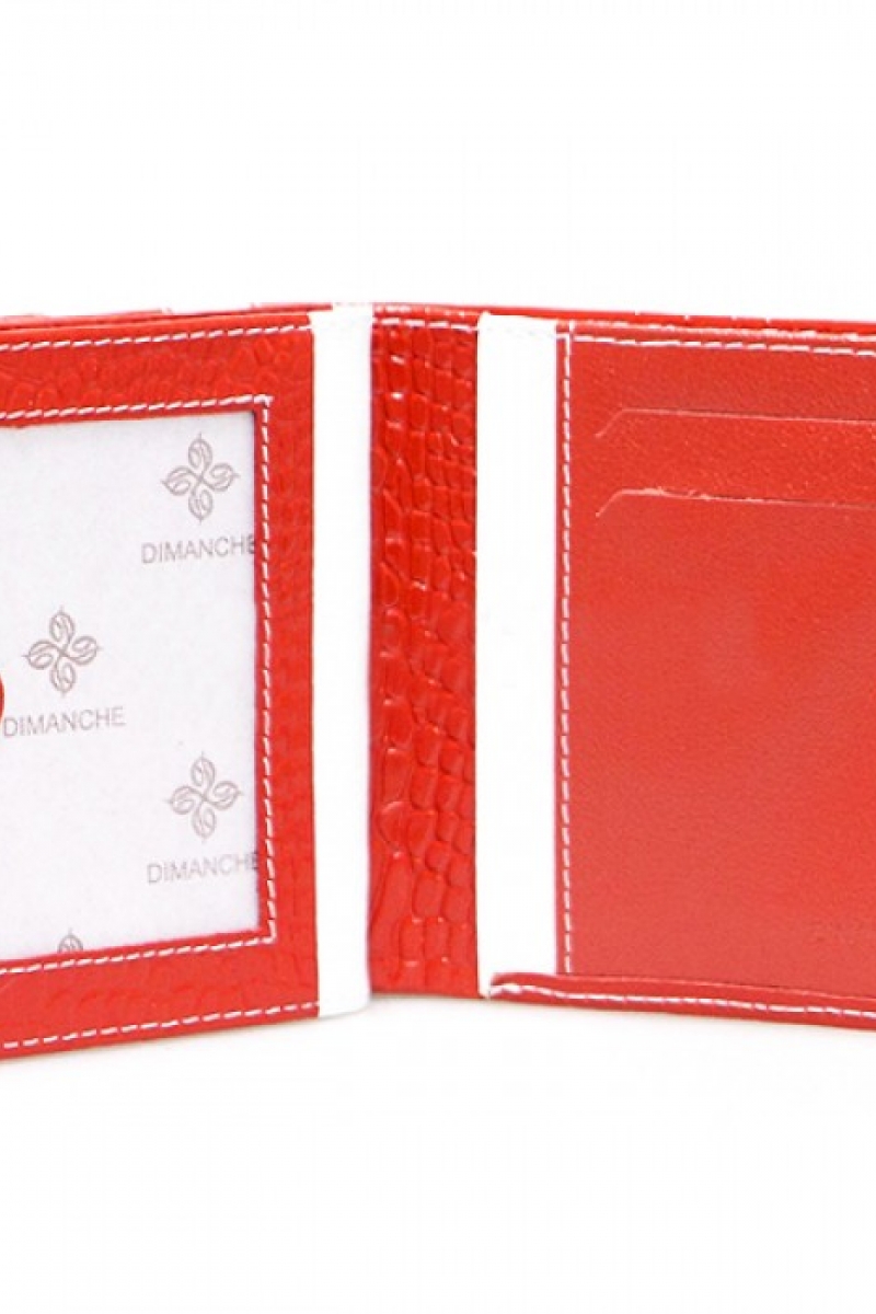 Красный кошелек из натуральной кожи Dimanche