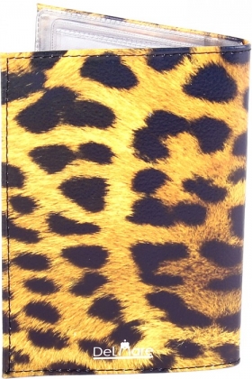 Обложка для авто документов "Леопард"