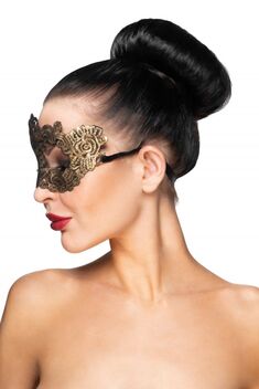 Золотистая карнавальная маска "Курса"