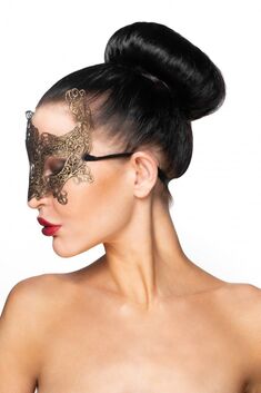 Золотистая карнавальная маска "Ахернар"
