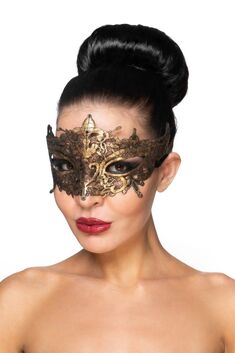 Золотистая карнавальная маска "Каф"