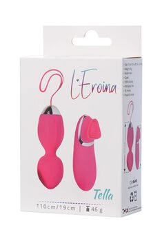Розовые виброшарики TELLA с пультом-стимулятором
