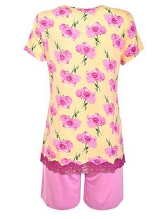 Пижамный комплект с крупным цветочным принтом